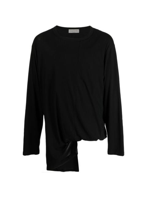 asymmetric cotton T-shirt