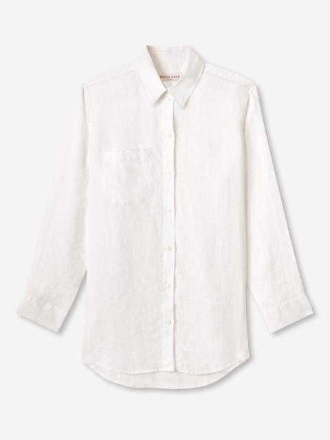 Derek Rose Women's Shirt Sicily Linen White