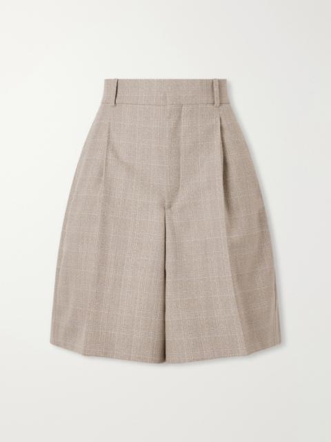 Bottega Veneta Prince Of Wales Wool Knee-length Shorts
