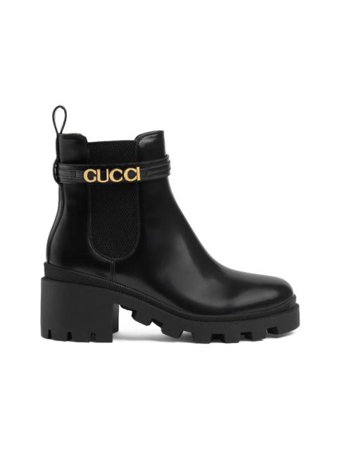 GUCCI Gucci Logo-Strap Chelsea Boots Black (Women's)