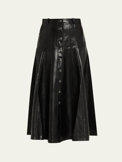 Cinq à Sept Veena Vegan Leather Midi Skirt