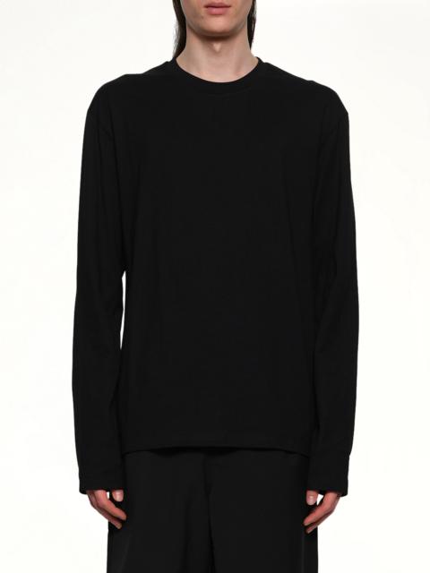 Jil Sander Long Sleeve Logo T-Shirt in Black