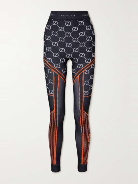 GUCCI Love Parade jacquard-knit leggings