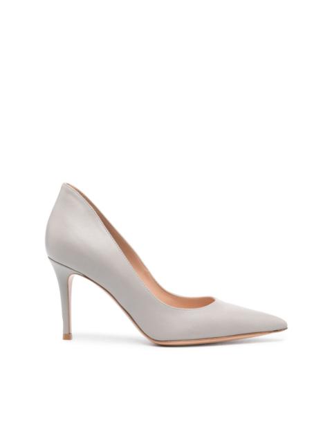 pointed-toe 90mm leather pumps