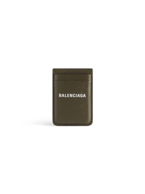 BALENCIAGA Men's Cash Magnet Card Holder in Dark Green