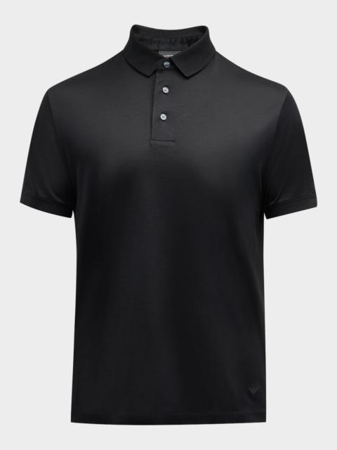 EMPORIO ARMANI Men's Solid Jersey-Stretch Polo Shirt