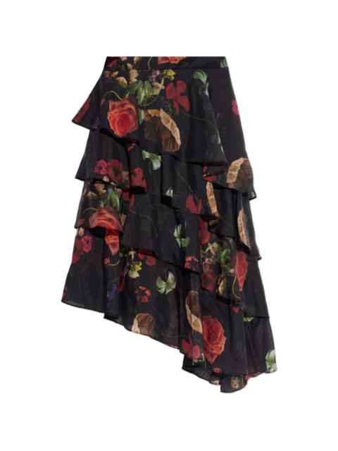 ALLSAINTS Caya ruffled asymmetric skirt