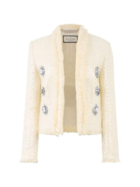 PHILIPP PLEIN sequin embellished tweed bolero
