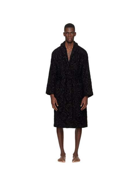 VERSACE Gray Barocco Bathrobe