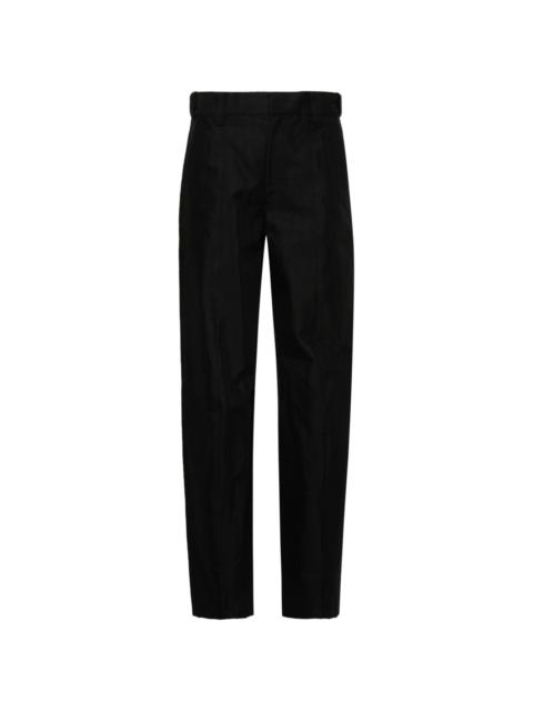 twill-weave tailored trousers
