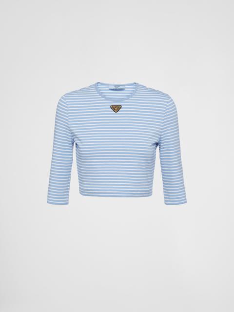 Prada Striped jersey top