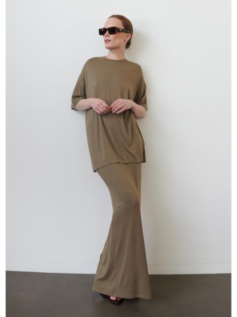 The Frankie Shop Ella Boxy Tee - Khaki Brown