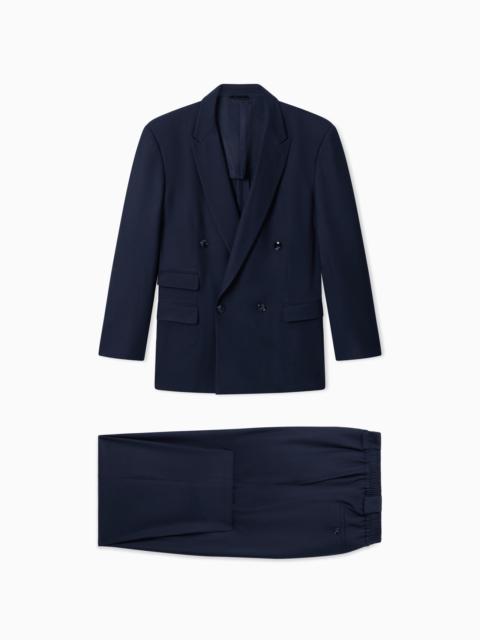 GIORGIO ARMANI SUIT OVERSIZED FIT IN FLUID VIRGIN WOOL