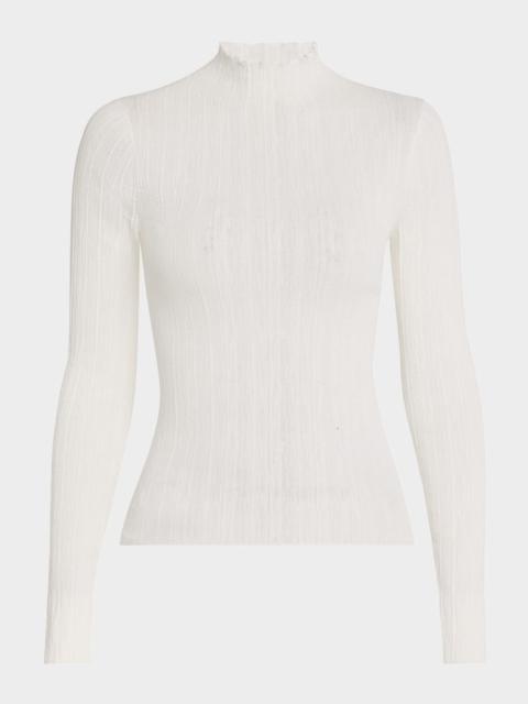 A.L.C. Hugh Fine-Knit Mock-Neck Top