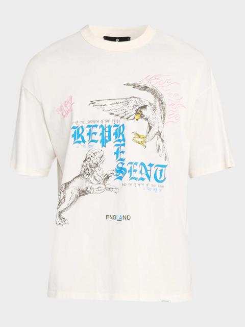 REPRESENT Men's Enemy Cotton and Hemp Graphic T-Shirt
