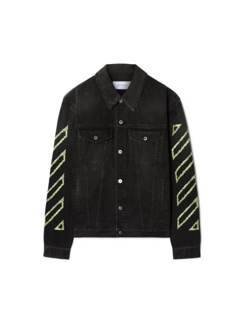 Off-White Black Arrow Outline Denim Jacket