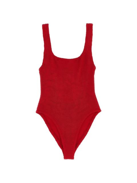Hunza G square-neck crinkle swimsuit