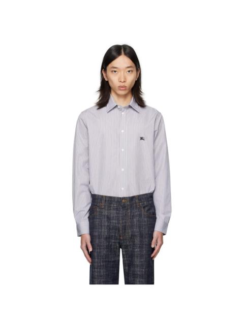 Burberry Black & White Striped Cotton Shirt