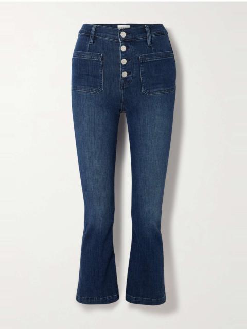 Le Bardot cropped high-rise flared jeans