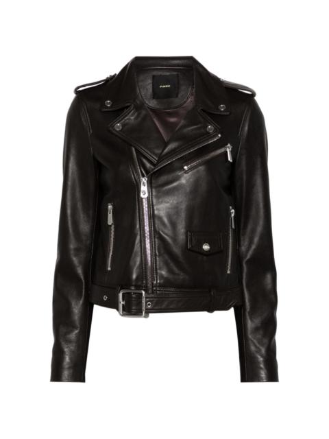 PINKO leather biker jacket