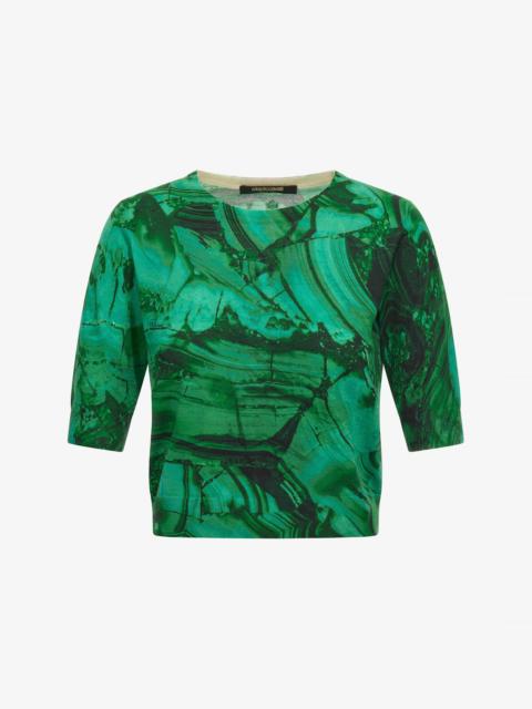Roberto Cavalli Malachite Print Short sleeve Knit