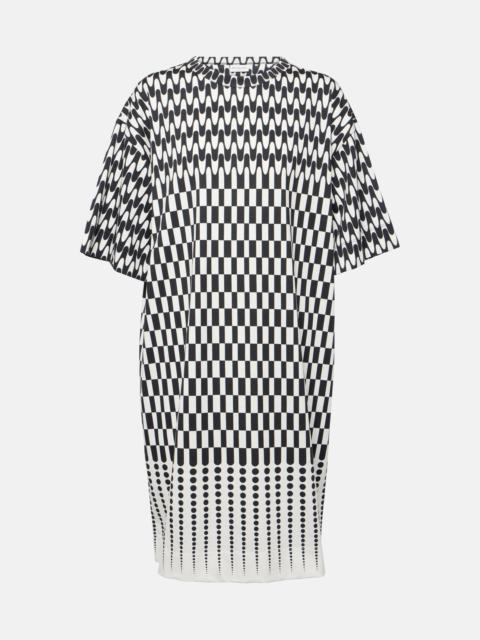 Dries Van Noten Checked cotton T-shirt dress