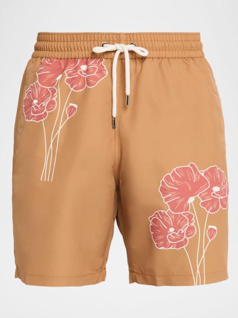 FRESCOBOL CARIOCA Men's Santos Linear Floral Swim Shorts