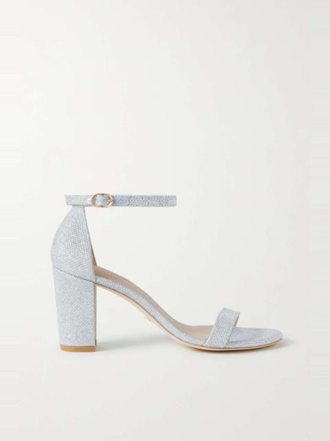 Stuart Weitzman NearlyNude glittered mesh sandals