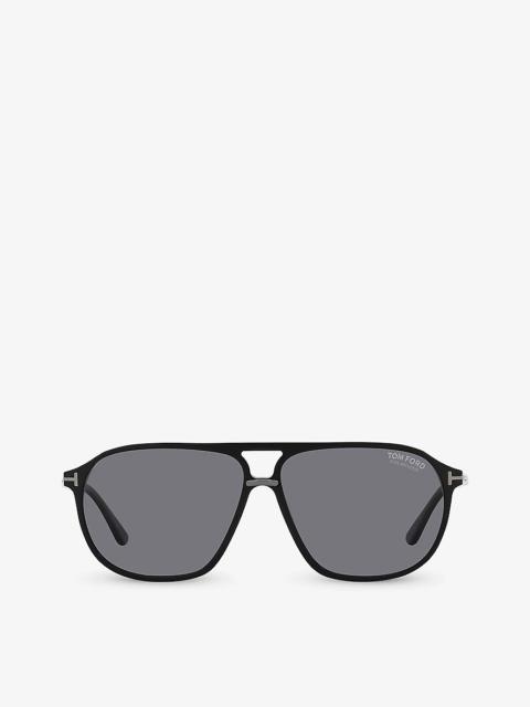 TR001634 Bruce aviator-frame acetate sunglasses