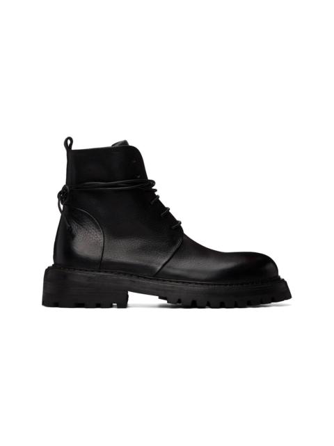 Marsèll Black Carraucola Pebbled Leather Boots