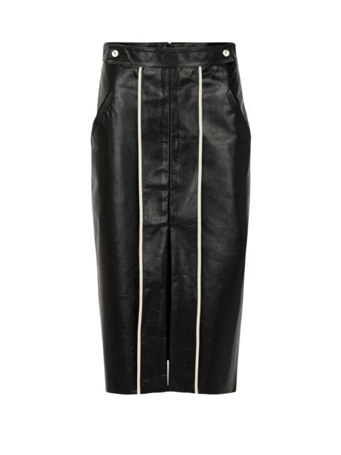 entire studios PARAFOLD LEATHER SKIRT BLACK LEATHER