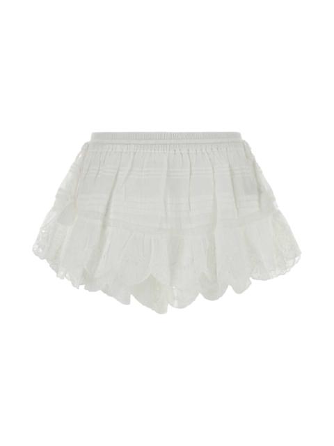 White Cotton Puria Shorts