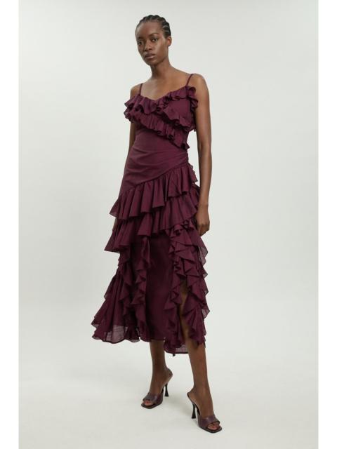 KAREN MILLEN Drama Frill Maxi Dress