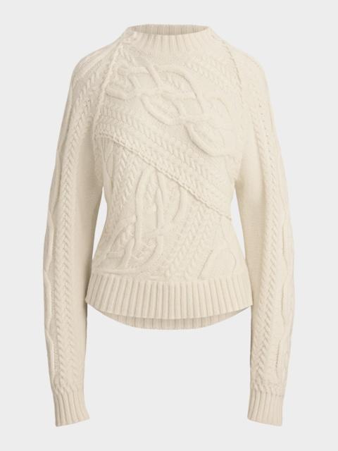 Ralph Lauren Cable-Knit Cashmere Crewneck Sweater