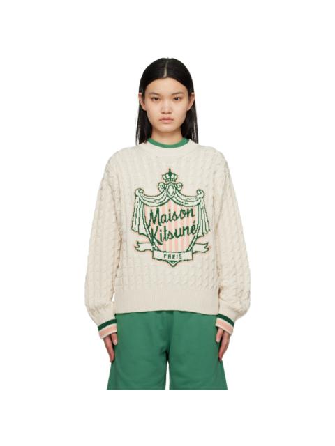 Maison Kitsuné White Hotel Olympia Edition Crest Sweatshirt