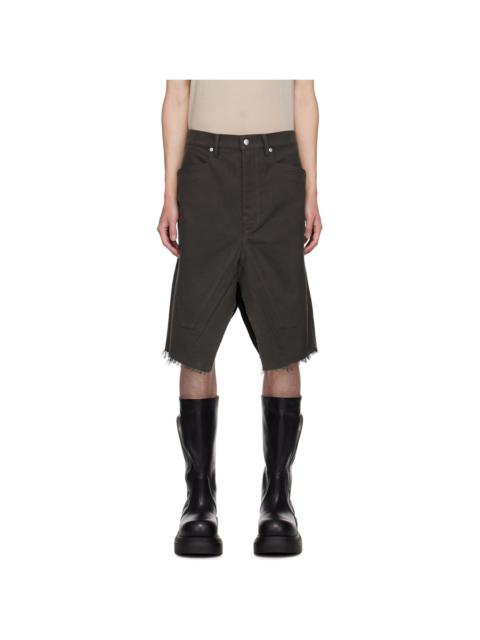 Rick Owens Gray Porterville Slivered Skirt