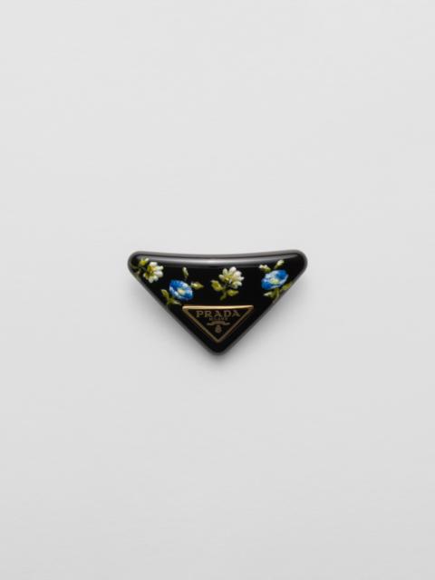 Prada Plexiglas and metal hair clip
