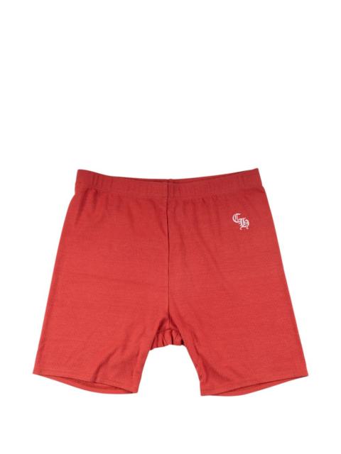 Chrome Hearts ribbed logo-embroidered biker shorts