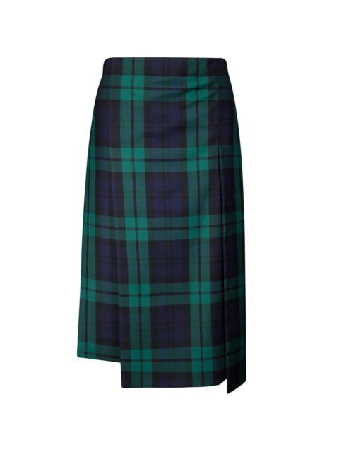 SETCHU tartan wool midi skirt