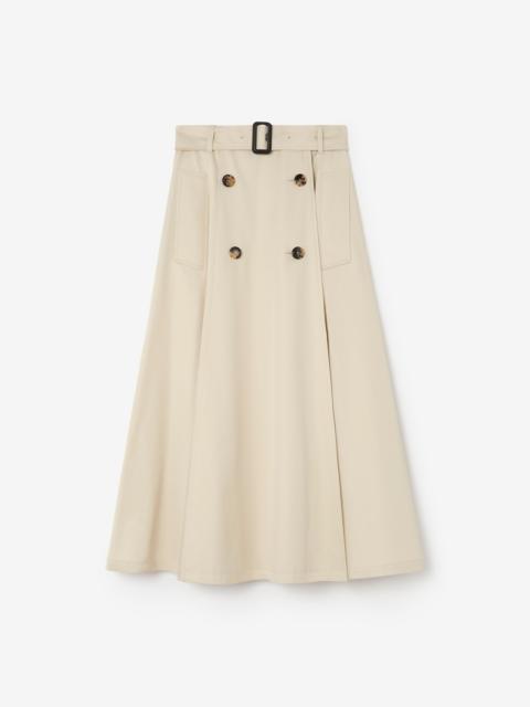 Burberry Gabardine Trench Midi Skirt