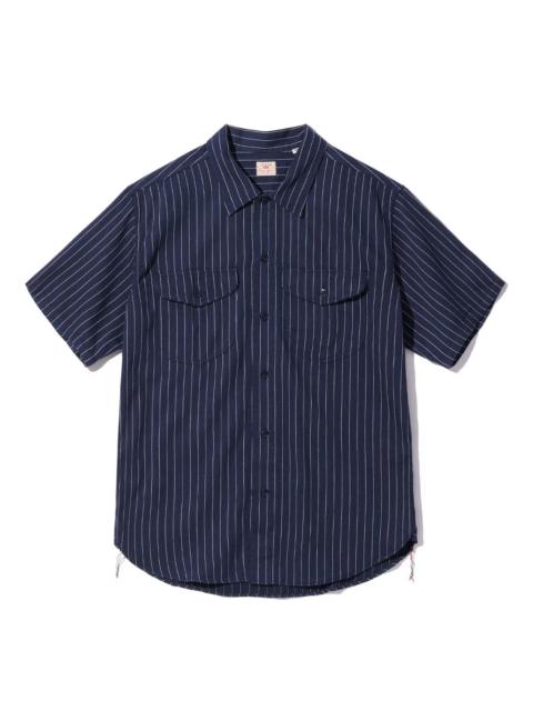 SUGAR CANE SC38699 Coke Stripe S/S Work Shirt Navy