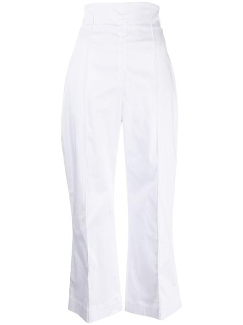 SILVIA TCHERASSI piped-trim high-waisted trousers