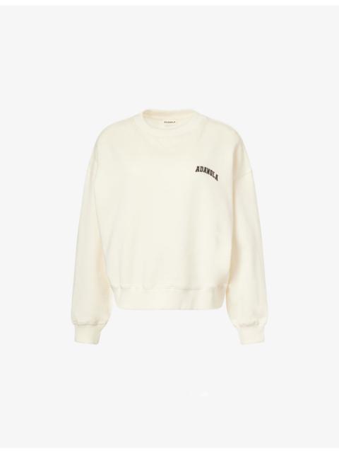 ADANOLA Varsity Oversized Cotton-Blend Sweatshirt