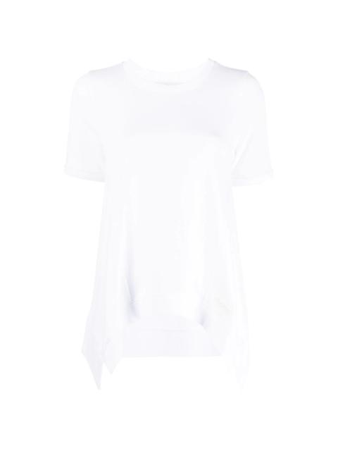 waterfall-hem T-shirt