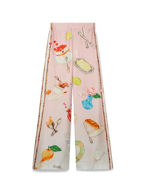 CASABLANCA Ne Pas Deranger Printed Wide Leg Trousers | Casablanca Paris