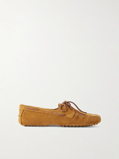 Polo Ralph Lauren Leather-trimmed Suede Loafers