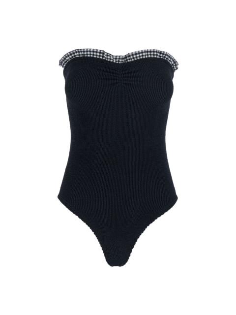Hunza G XANDRABIKINICRINKLEBLACK 関税送料込 Xandra Bikini - Black | One Size Swimwear | Hunza G