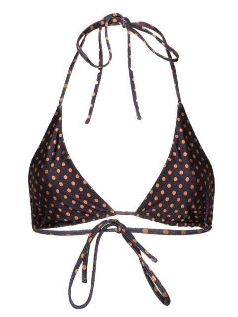FAITHFULL Lattea polka-dot bikini top
