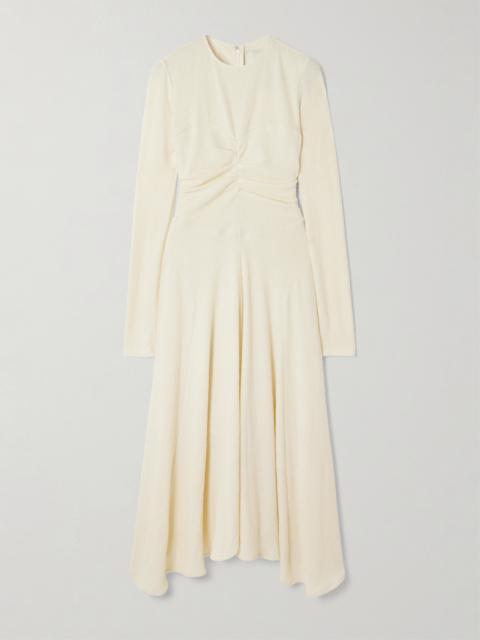 Isabel Marant Flora Ruched Cotton-blend Midi Dress