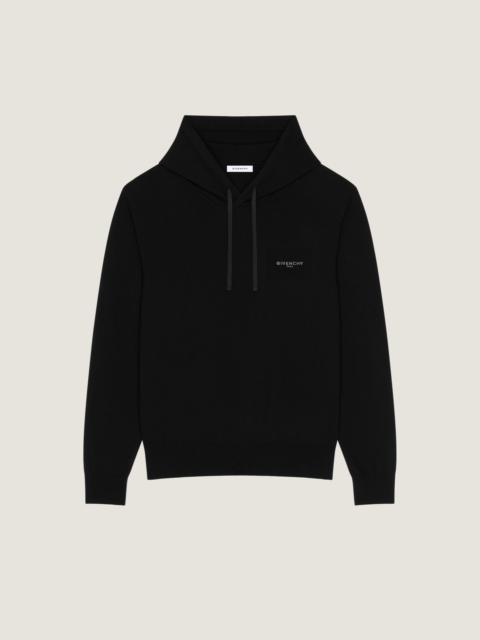 Givenchy HOODIE IN WOOL AND CASHMERE EMBROIDERED GIVENCHY PARIS